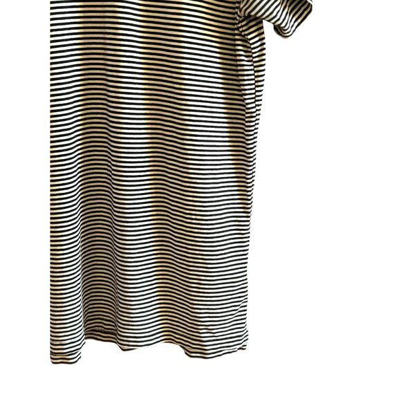 Patrick Assaraf Mens XL Black & White Striped Polo Shirt Pima Cotton Designer - Picture 2 of 7